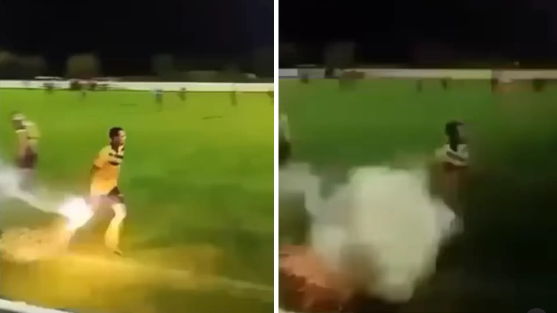 Belgian fourth division player loses fingers after firecracker explodes on pitch