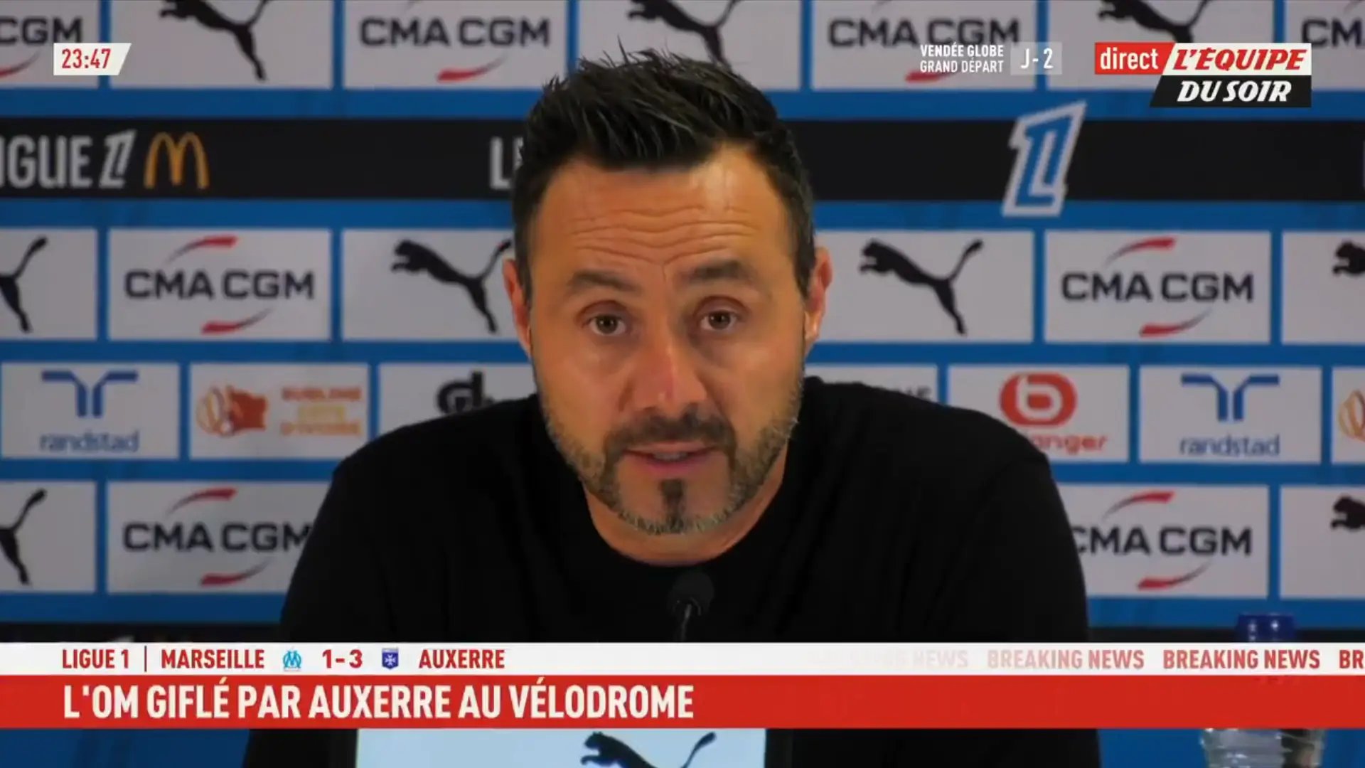 Roberto De Zerbi told Marseille players he ‘rejected Man United for them’ and they ‘humiliated him’ in 20-minute rant