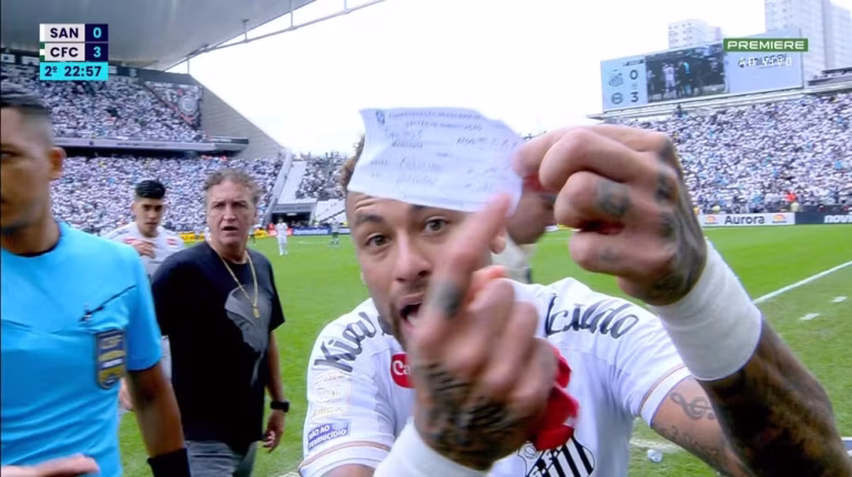 Neymar fumes as an accidental substitution