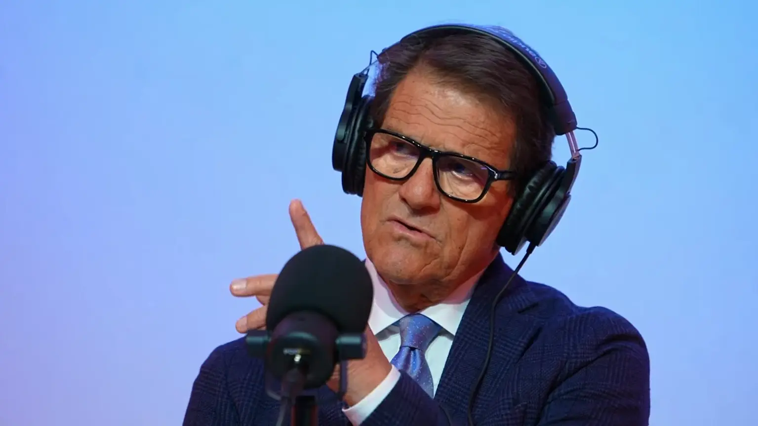 Fabio Capello speaking during an interview